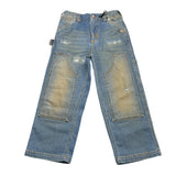 Berna Jeans Tinta Unita Con Elastico In Vita Blu Per Bambino
