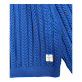 Carre'Ment Beau Cardigan Tinta Unita Con Ricami Blu Per Bambino