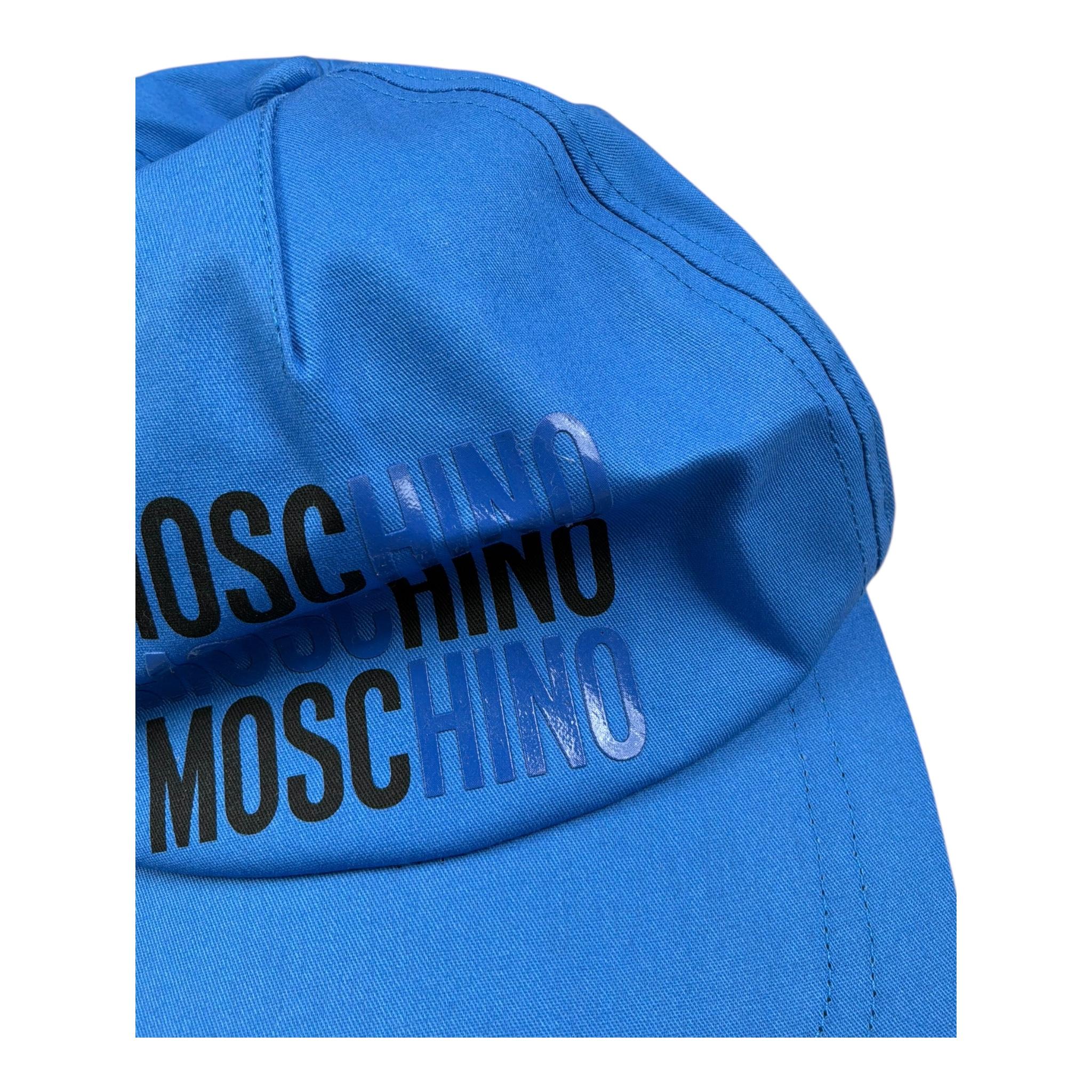 Moschino Cappello Modello Berretto Tinta Unita con Stampa per Bambino GQX00W COBALTO MOSCHINO 