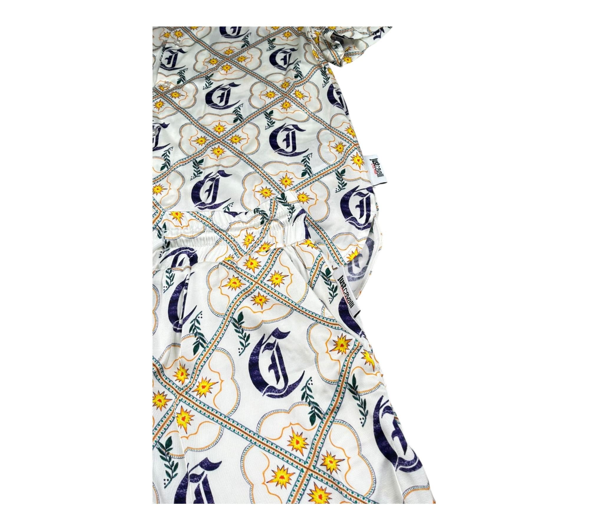 Just Cavalli Completo 2 Pezzi Camicia-Bermuda per Bambino JBP26084CE PANNA JUST CAVALLI 