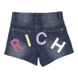 John Richmond Short In Denim con Girovita Regolabile per Bambina RGP25014SHX BLU JOHN RICHMOND 