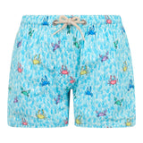 Saint Barth Costume Tinta Unita con Stampe Granchio per Neonato COMFORTLIGHTN AZZURRO SAINT BARTH 