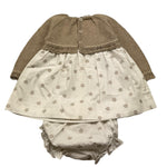 ELISABETTA FRANCHI set abito bicolore con culotte Beige/bianco per Neonata 004121903 BEIGE/BIANCO ELISABETTA FRANCHI 