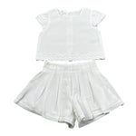 Lalalu' Completo 2 Pezzi T-Shirt-Shorts per Neonata CCTL11P BIANCO LALALU' 