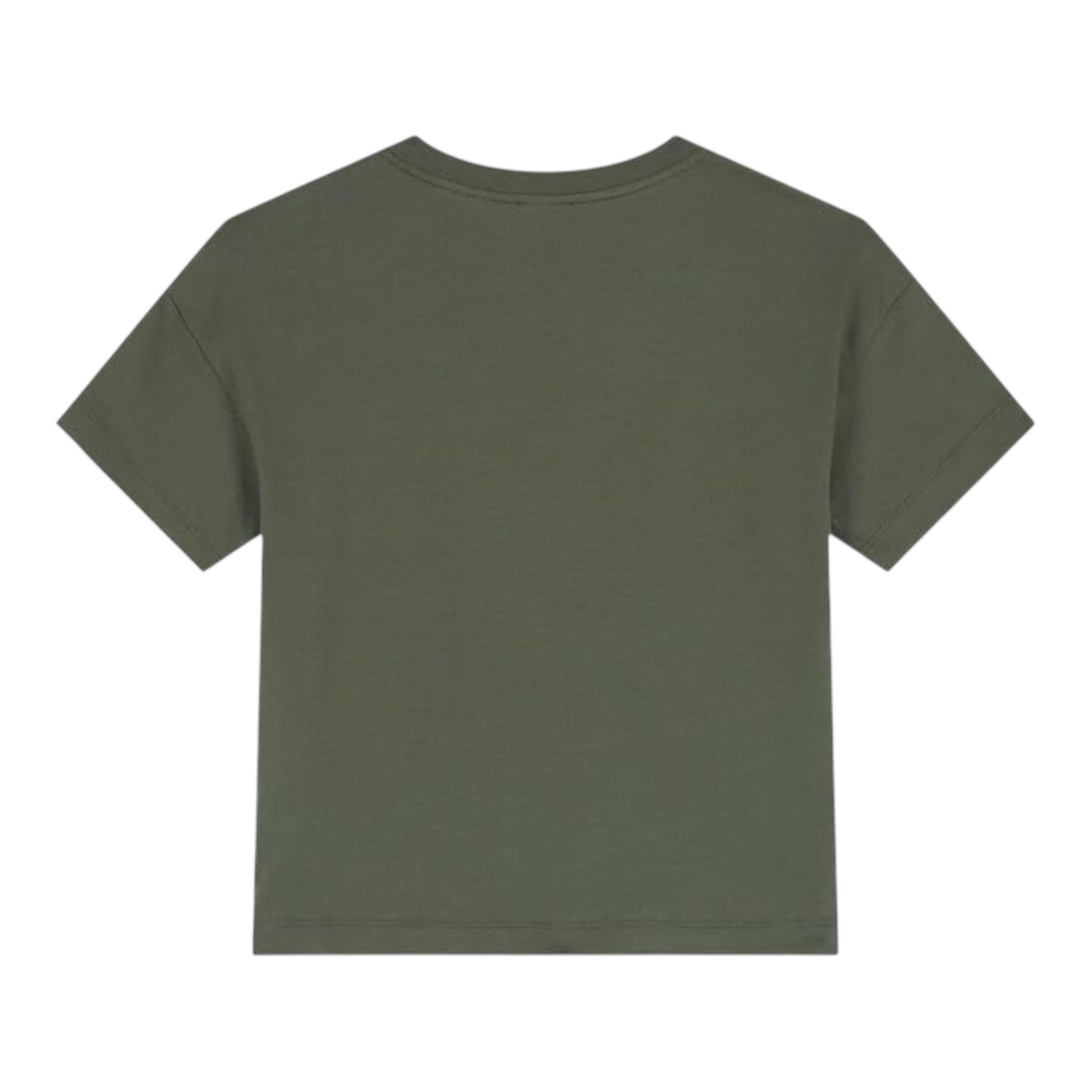 EMPORIO ARMANI t-shirt girocollo tinta unita con stampa Verde per Bambino 3DBT57 VERDE EMPORIO ARMANI 