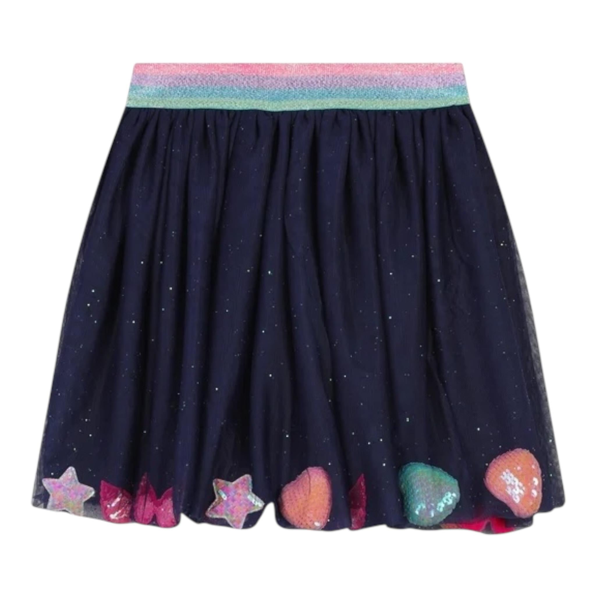 BillIEBLUSH gonna tinta unita in tulle Blu per Bambina U20417X BLU BillIEBLUSH 