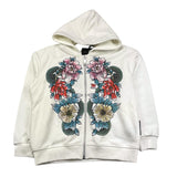 JOHN RICHMOND felpa con zip e cappuccio tinta unita con stampa in contrasto Bianco per Bambina RGA25077FE BIANCO JOHN RICHMOND 