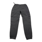 Yes Zee Einfarbige Cargohose mit elastischer Taille in Schwarz für Mädchen