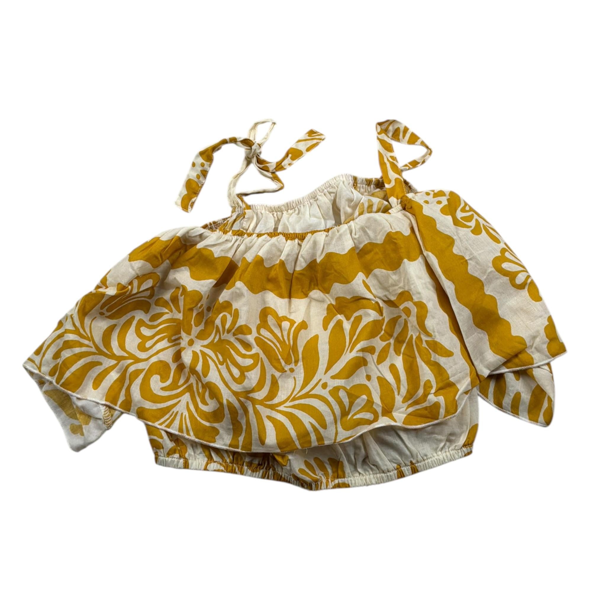 Dixie Top tinta unita con Stampe Panna per Bambina CC67274G50 PANNA DIXIE 