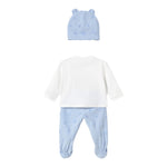 Mayoral Completo 3 Pezzi Shirt-Pantalone-Cappello per Neonato 1557 BIANCO/AZZURRO MAYORAL 