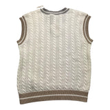 Eleventy Maglia Giromanica Tinta Unita Con Profili In Contrasto Traforata Bianco Per Bambino
