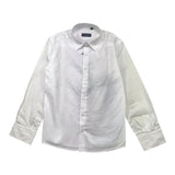 Emanuel Pris Camicia Tinta Unita Con Bottoni Bianco Per Bambino