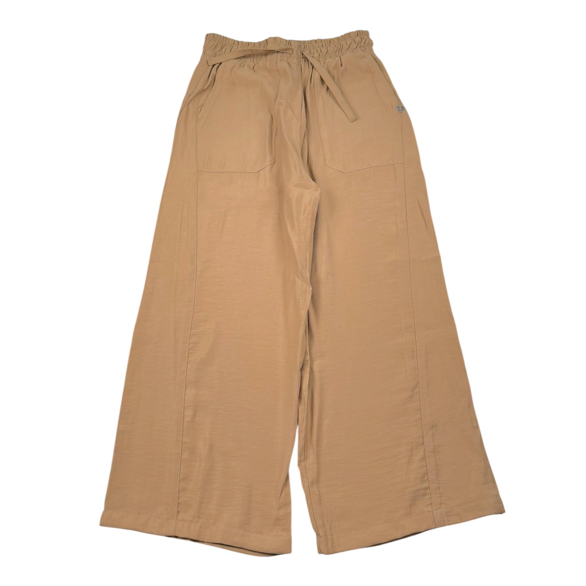 Please Pantalone Modello A Palazzo Tinta Unita per Bambina PE72130G72 CAMMELLO PLEASE 