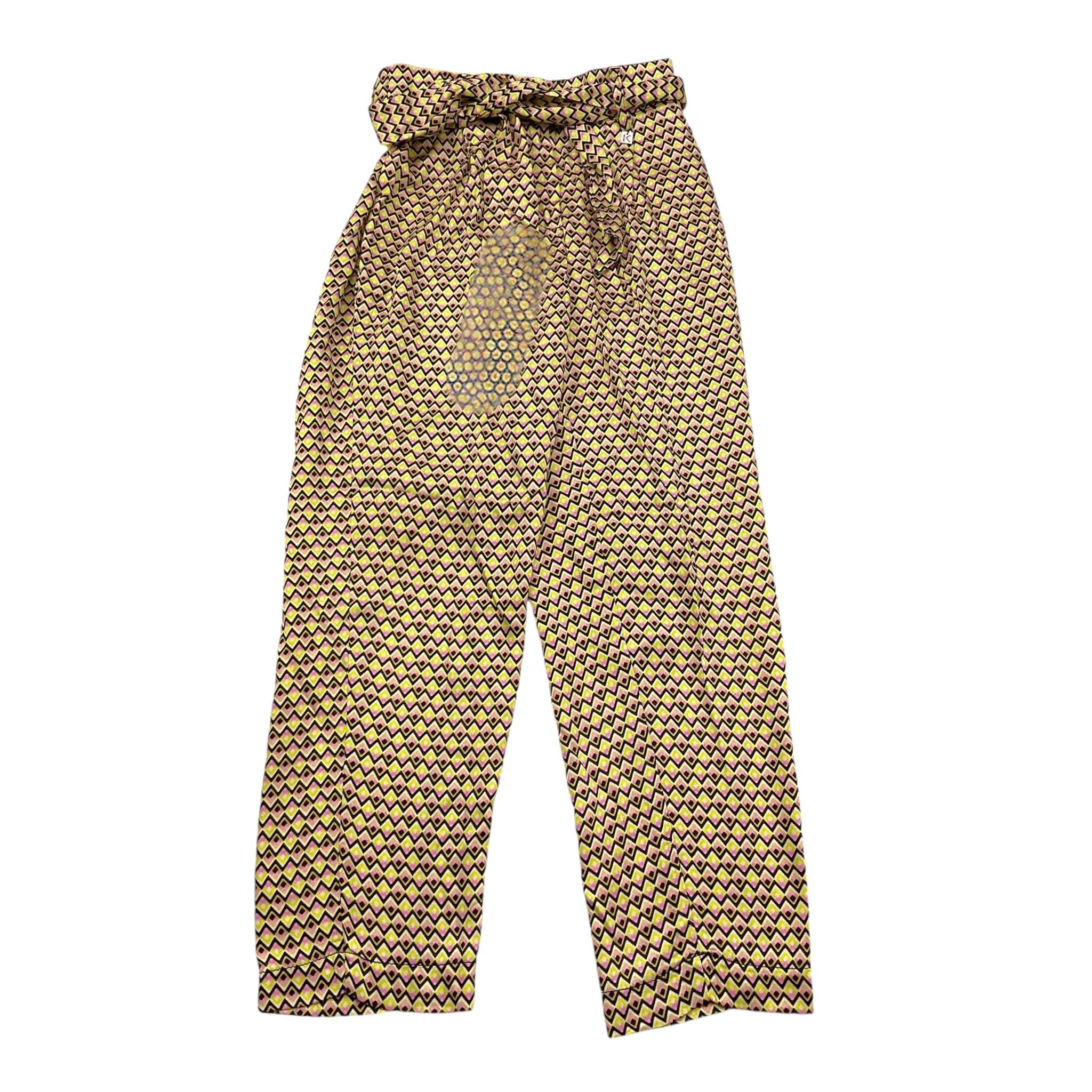 Kocca Pantalone Tinta Unita con Fantasia per Bambina P23JPF9601AAFA2785 GIALLO Kocca 