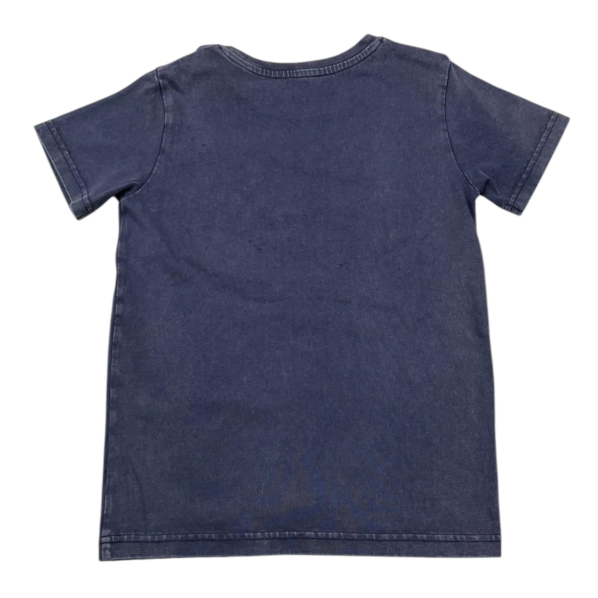 TRUSSARDI t-shirt girocollo tinta unita con stampa in contrasto Blu per Bambino TBA25108TS BLU TRUSSARDI 