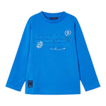 MAYORAL shirt girocollo tinta unita con stampa in contrasto Blu per Bambino 4060 BLU MAYORAL 
