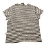 Dou Dou T-Shirt Bicolore Con Fantasia A Righe Panna Per Bambina
