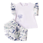 Minibanda Completo 2 Pezzi T-Shirt-Culotte per Neonata 3B786 BIANCO MINIBANDA 