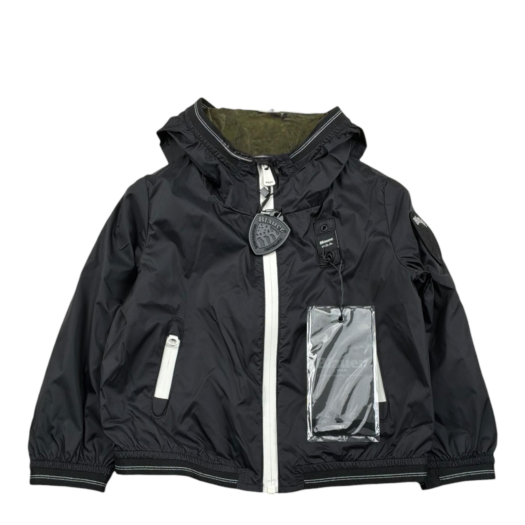 Blauer Giubbino Tinta Unita con Zip E Cappuccio per Neonato 25SBLGC01441N NERO BLAUER 