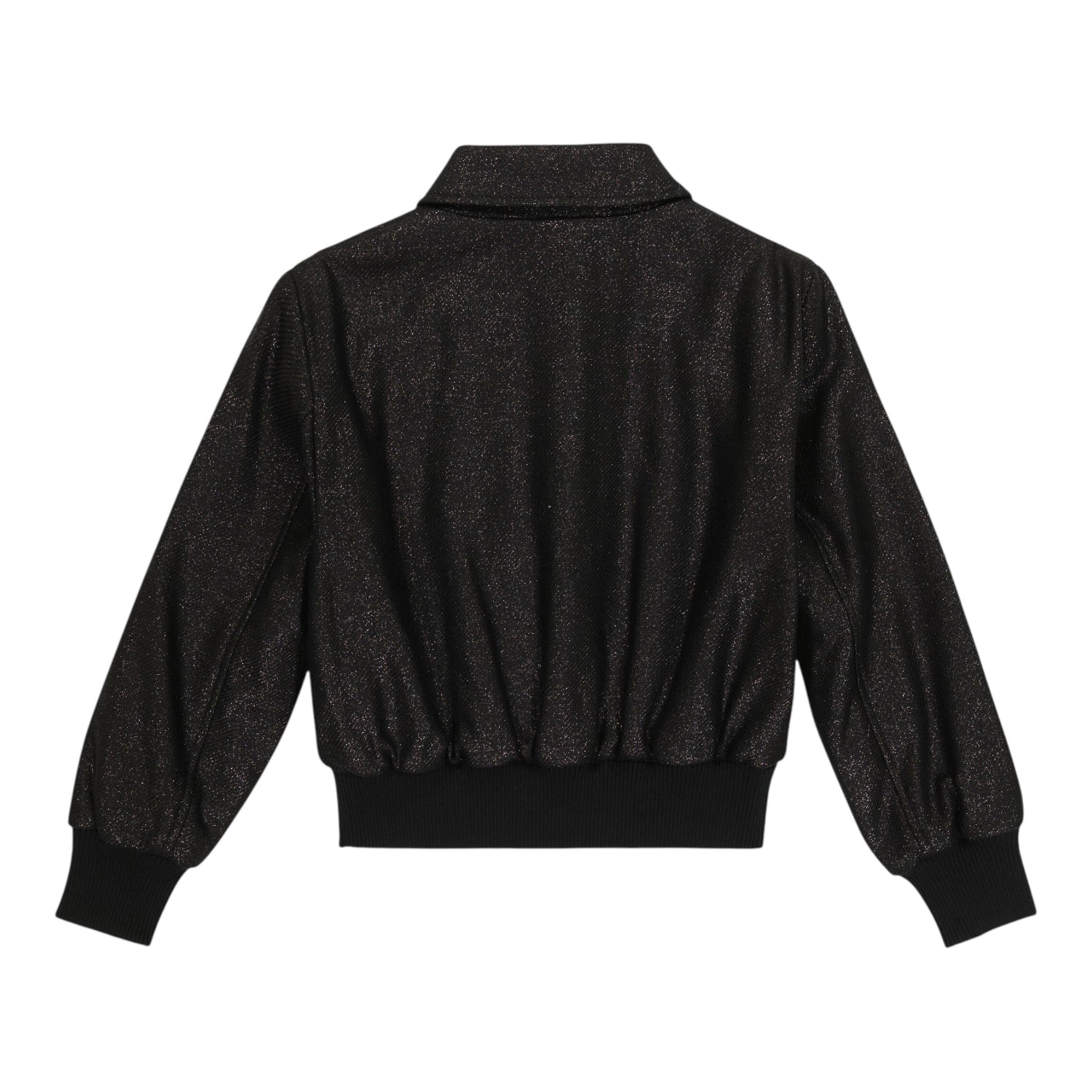 BALMAIN felpa con bottoni tinta unita lurex Nero per Bambina 6R2A77 NERO BALMAIN 