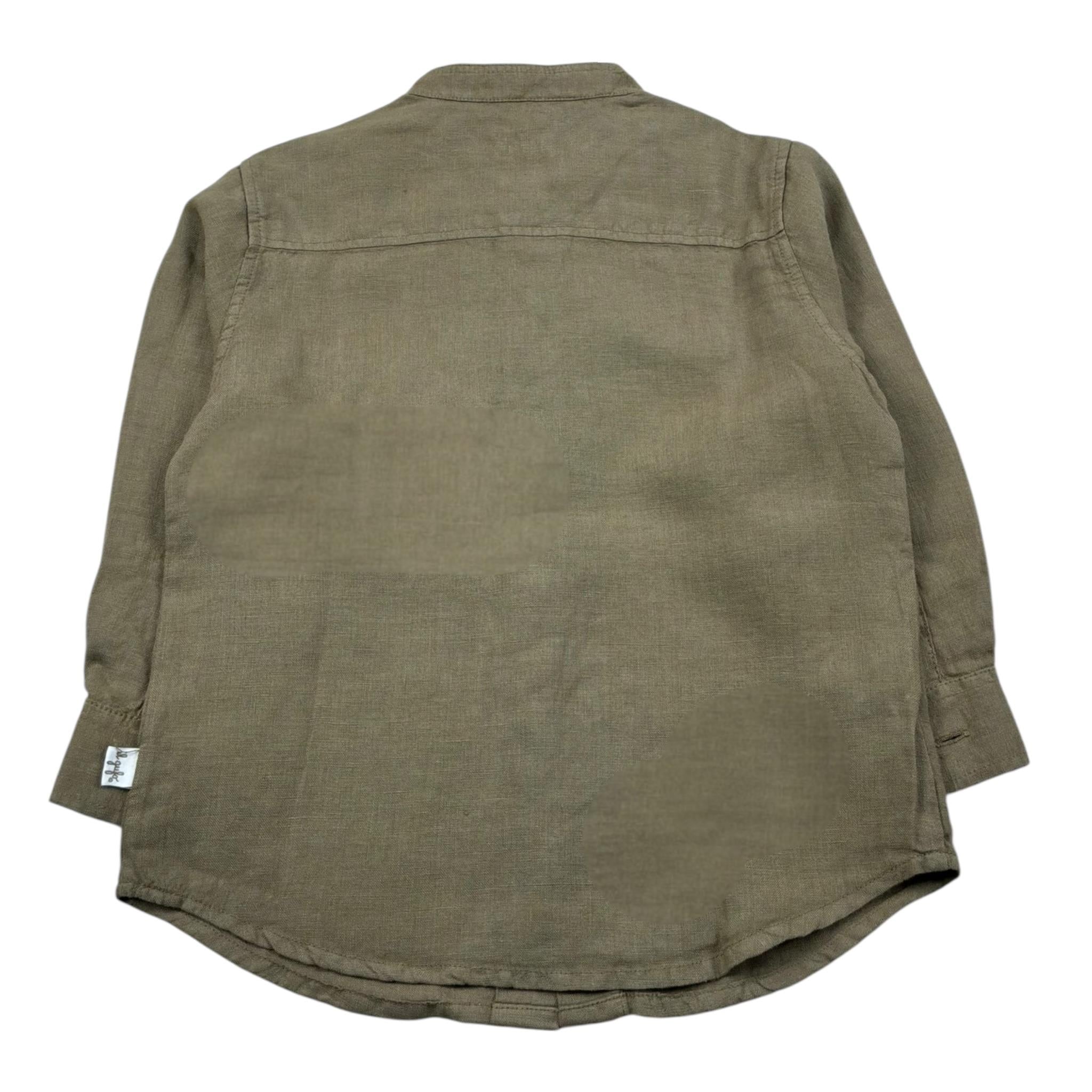 Il Gufo Camicia Manica Lunga Tinta Unita Collo Coreano per Neonato P21CL016L6006N VERDE IL GUFO 