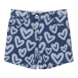 Stella Mccartney Short In Denim Tinta Unita con Stampa per Bambina TW6D69 BLU STELLA McCARTNEY 