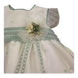 Pontoporponto Abito Ceriminiale Tinta Unita con Tulle per Neonata 6148 BIANCO PONTOPORPONTO 