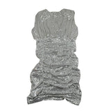 Marc Ellis Abito Tinta Unita con Pailletes per Bambina JMJDR01187 ARGENTO MARC ELLIS 