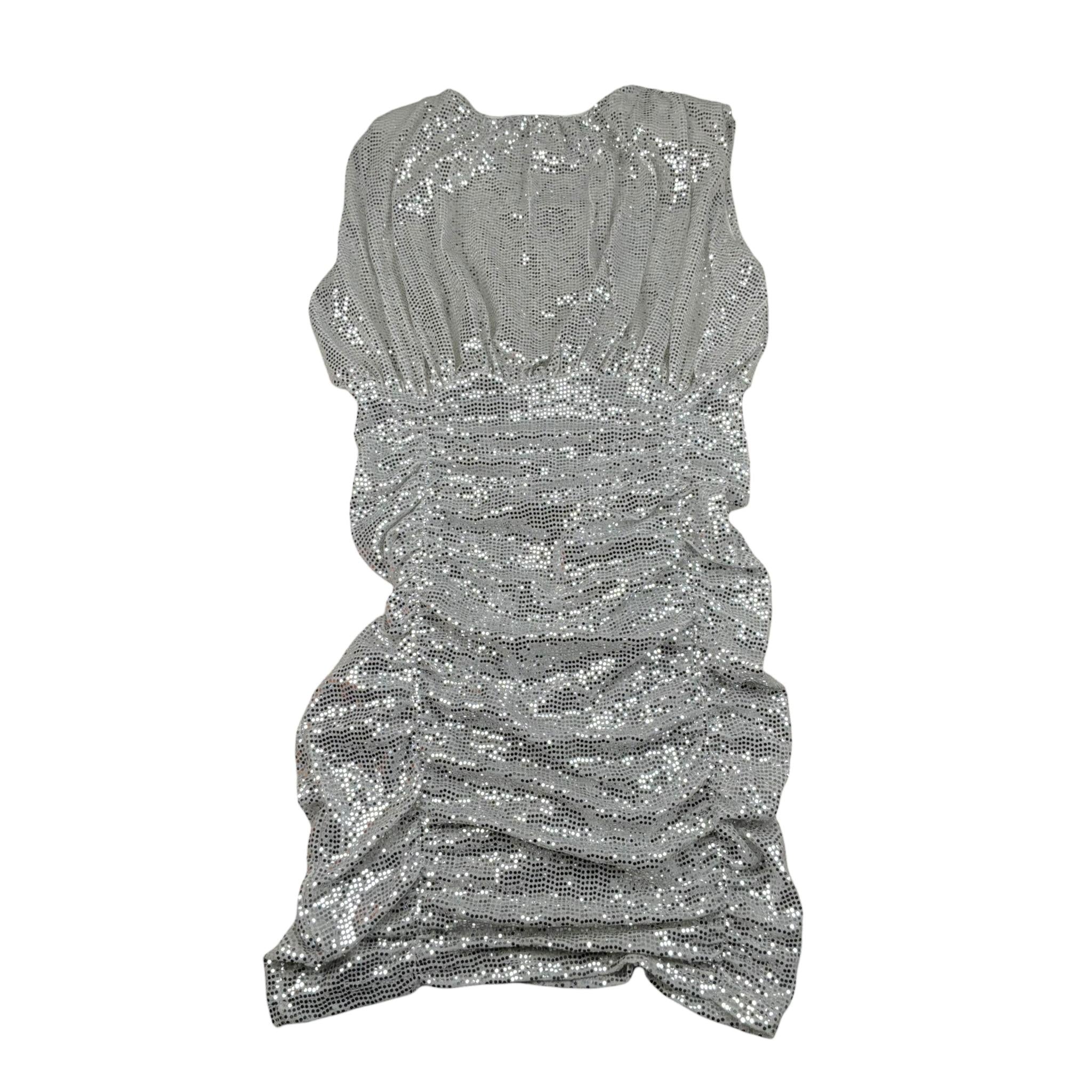 Marc Ellis Abito Tinta Unita con Pailletes per Bambina JMJDR01187 ARGENTO MARC ELLIS 