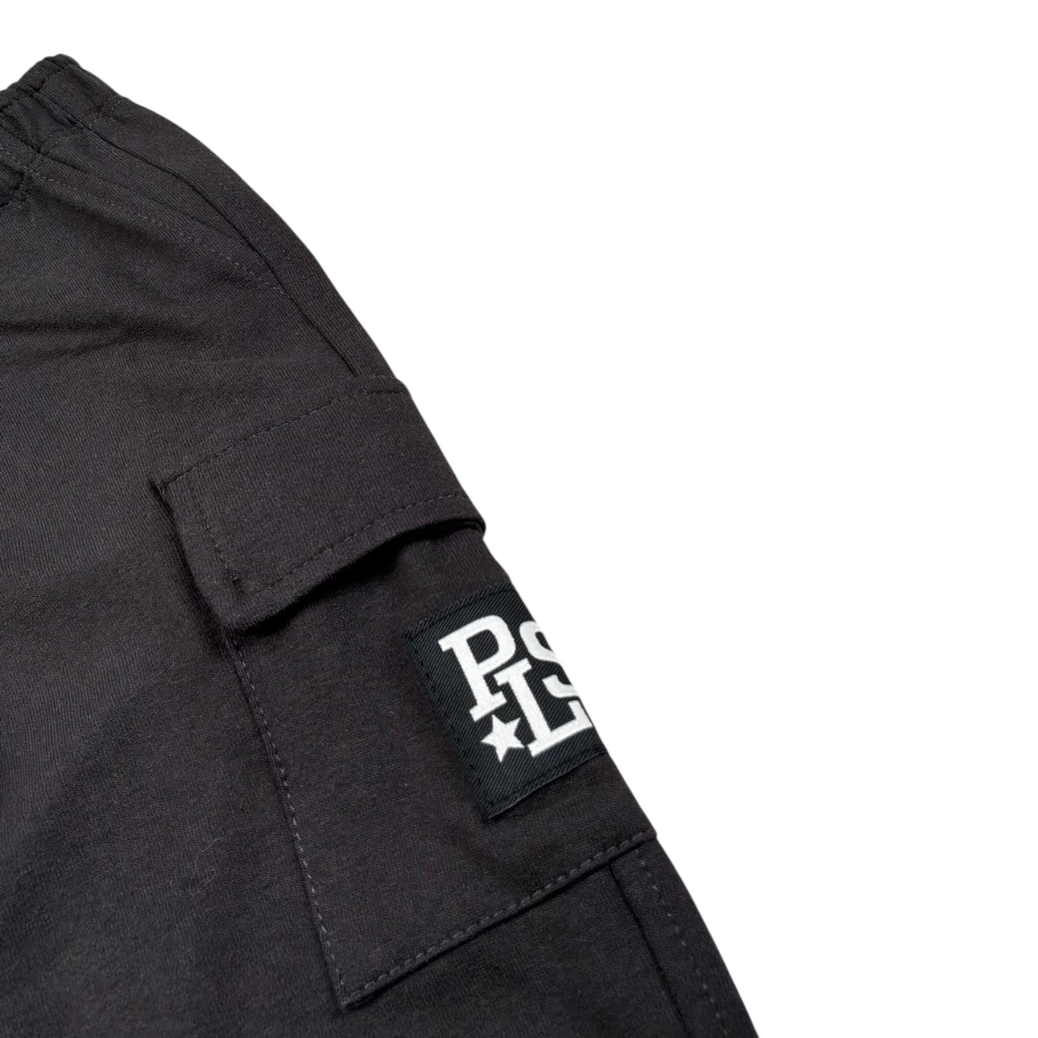 Please Pantalone Tinta Unita con Elastico In Vita per Neonato FJ19042B71 NERO PLEASE 