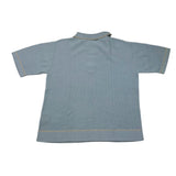 Eleventy Polo Tinta Unita In Maglia Mezza Manica Azzurro Per Bambino