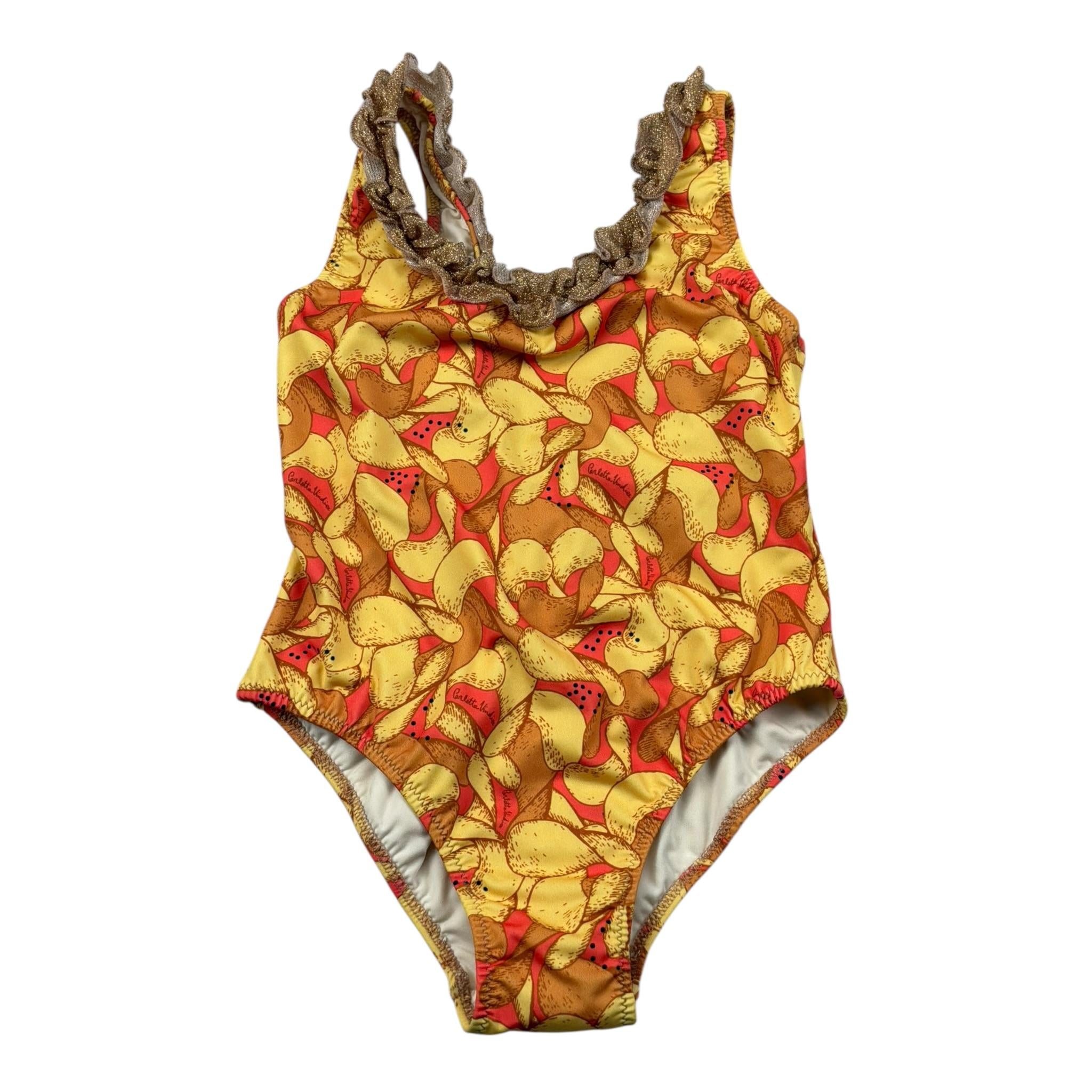 Carlotta Vindice Costume Intero tinta unita Stampa Fantasia con Bandana Giallo per Bambina PPCT4 GIALLO CARLOTTA VINDICE 