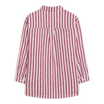Dou Dou Camicia Tinta Unita con Fantasia A Righe per Bambina DW5P30 BORDEAUX DOU DOU 