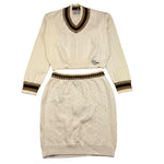 HATE LOVE completo 2 pezzi maglia-gonna tinta unita  Panna per Bambina OJSW00240 PANNA HATE LOVE 