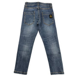 Refrigiwear Jeans Tinta Unita Con Girovita Regolabile Blu Per Bambino