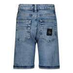 Calvin Klein Bermuda In Denim Tinta Unita per Bambino IB0IB01604 BLU CALVIN KLEIN 