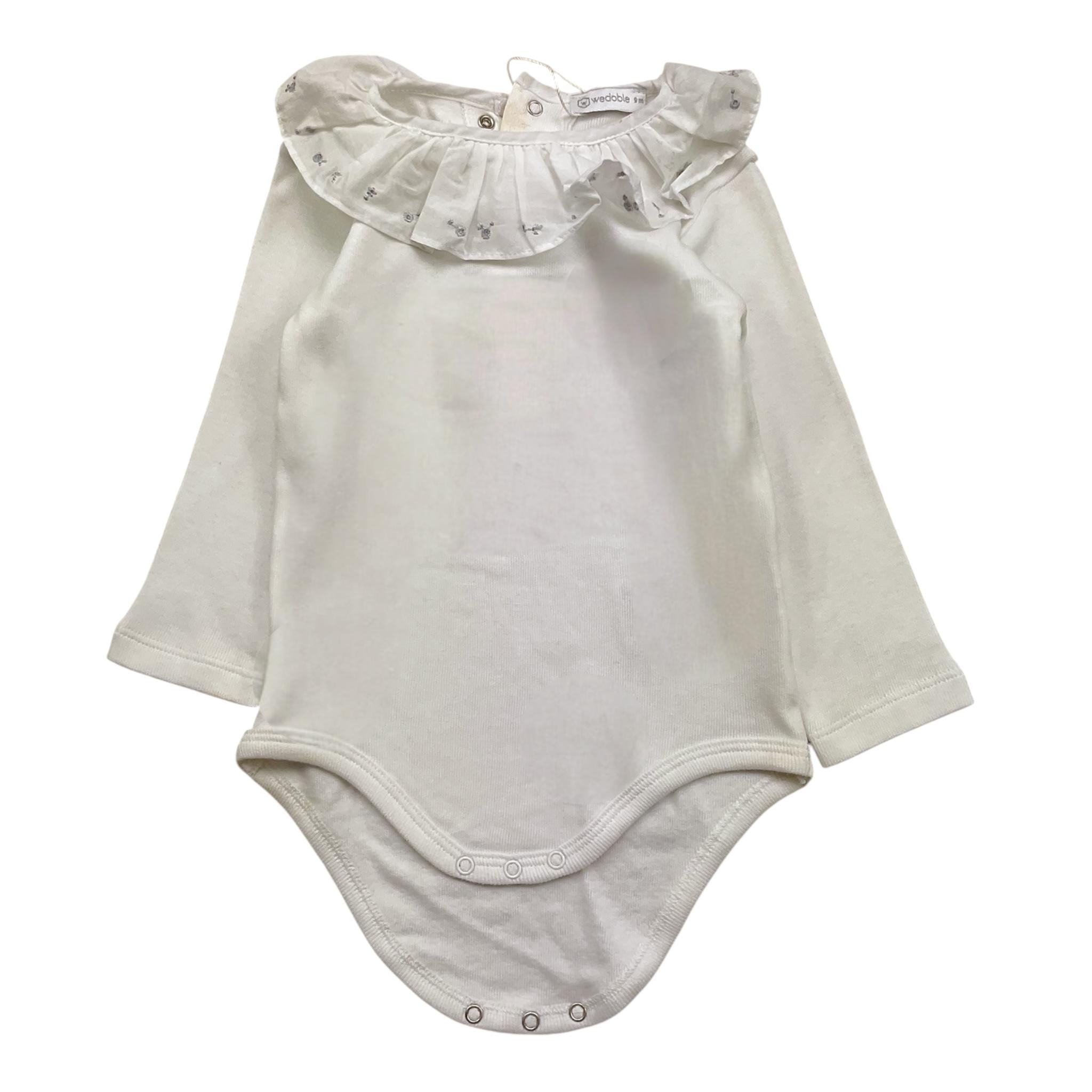 WEDOBLE body manica lunga tinta unita con colletto Bianco per Neonata I1911616E BIANCO WEDOBLE 