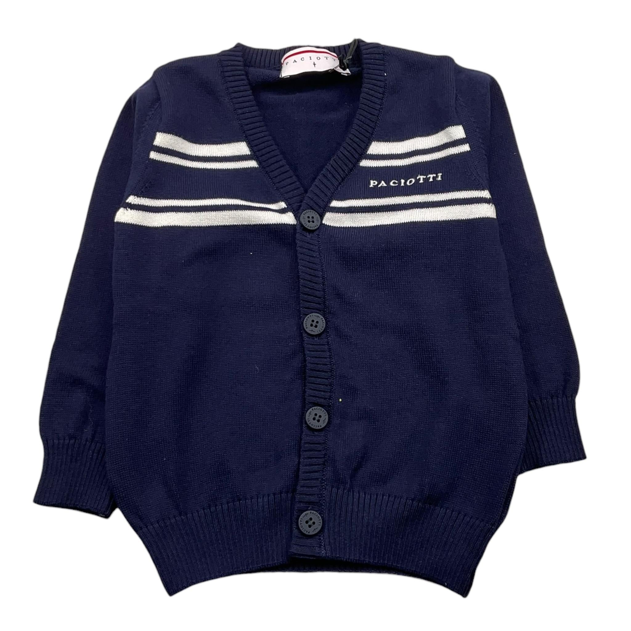 CESARE PACIOTTI cardigan tinta unita con logo Blu per Neonato MGP5361BN BLU CESARE PACIOTTI 