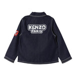 Kenzo Giubbino In Denim Tinta Unita per Bambino K60281 BLU KENZO 