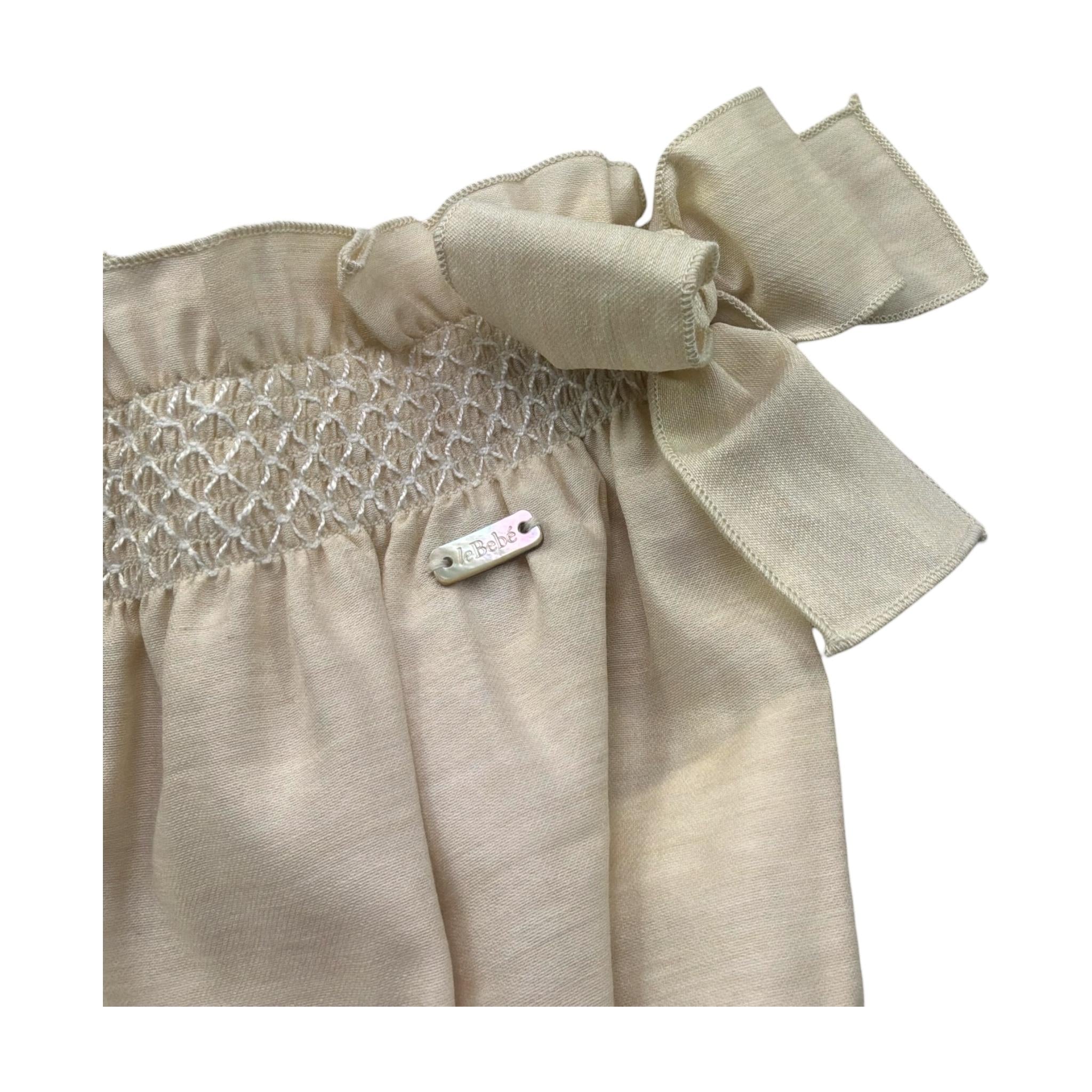 Le Bebe Culotte Tinta Unita con Fiocco per Neonata LBG6339 BEIGE LE BEBE 