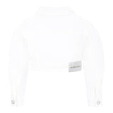 Monnalisa Giubbino In Denim Tinta Unita per Neonata 79E101 BIANCO MONNALISA 