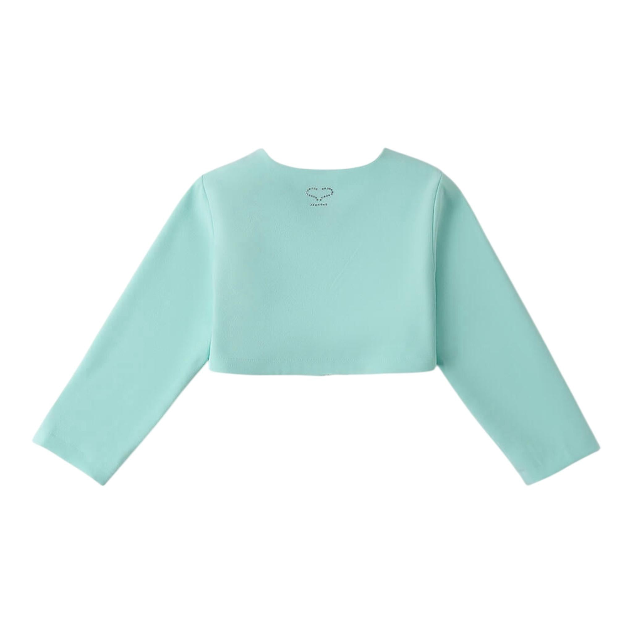 Sarabanda Coprispalle Tinta Unita con Zip per Bambina 0B354 VERDE ACQUA SARABANDA 