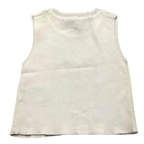 Odi Et Amo Top Giromanica Tinta Unita Con Stampa Logo Panna Per Bambina