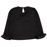 MISS GRANT shirt girocollo tinta unita cn stampa in contrasto Nero per Neonata MG1205 NERO MISS GRANT 