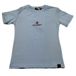 Zu+Elements T-Shirt Girocollo Tinta Unita con Logo per Bambino ZU218 AZZURRO ZU+ELEMENTS 