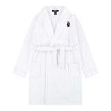 Ralph Lauren Accappatoio Tinta Unita con Stampa per Bambina 9P0042 BIANCO RALPH LAUREN 
