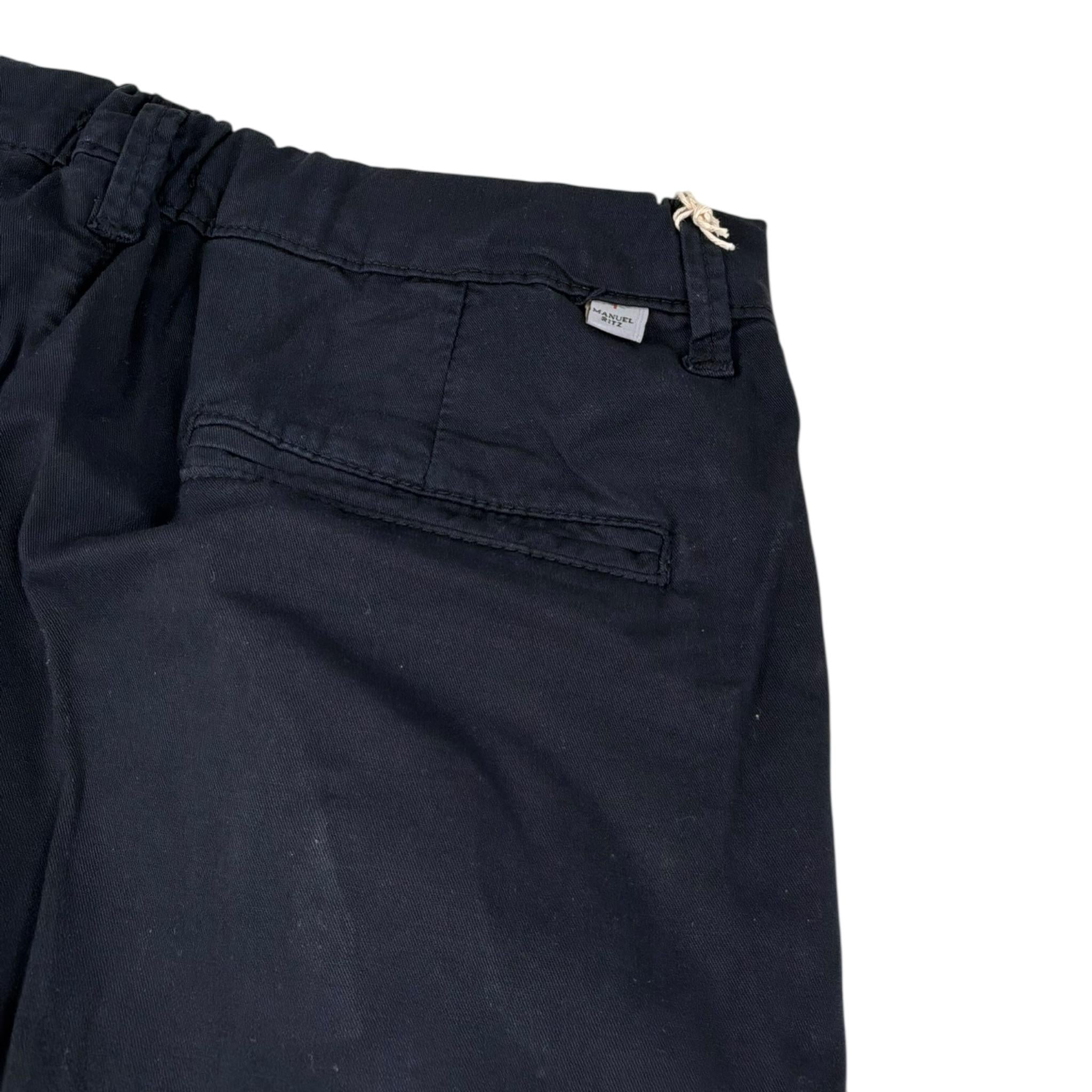 Manuel Ritz Pantalone Tinta Unita con Girovita Regolabile per Bambino MR2536 BLU MANUEL RITZ 