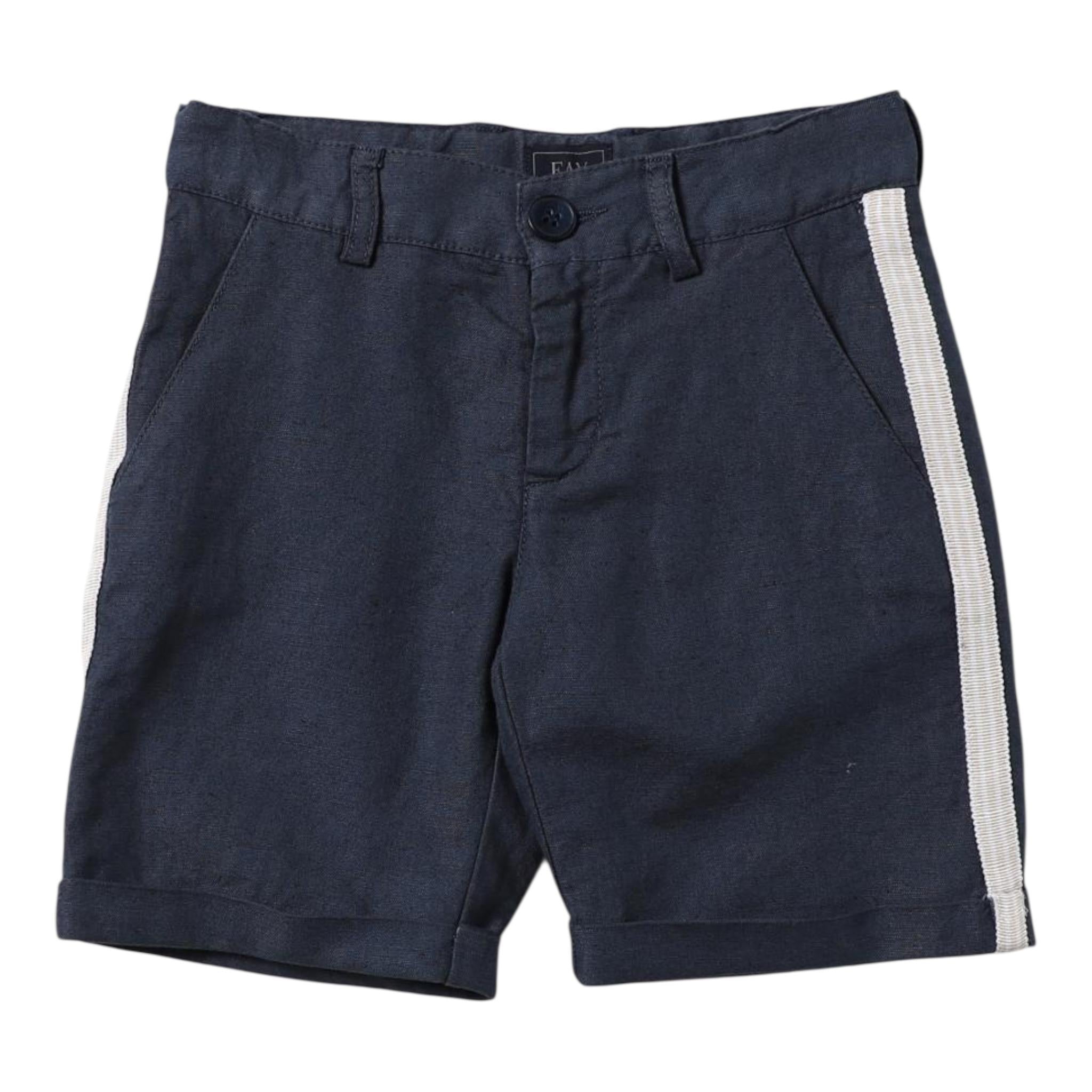 Fay Bermuda Tinta Unita con Profili In Contrasto per Bambino 5Q6049 BLU FAY 