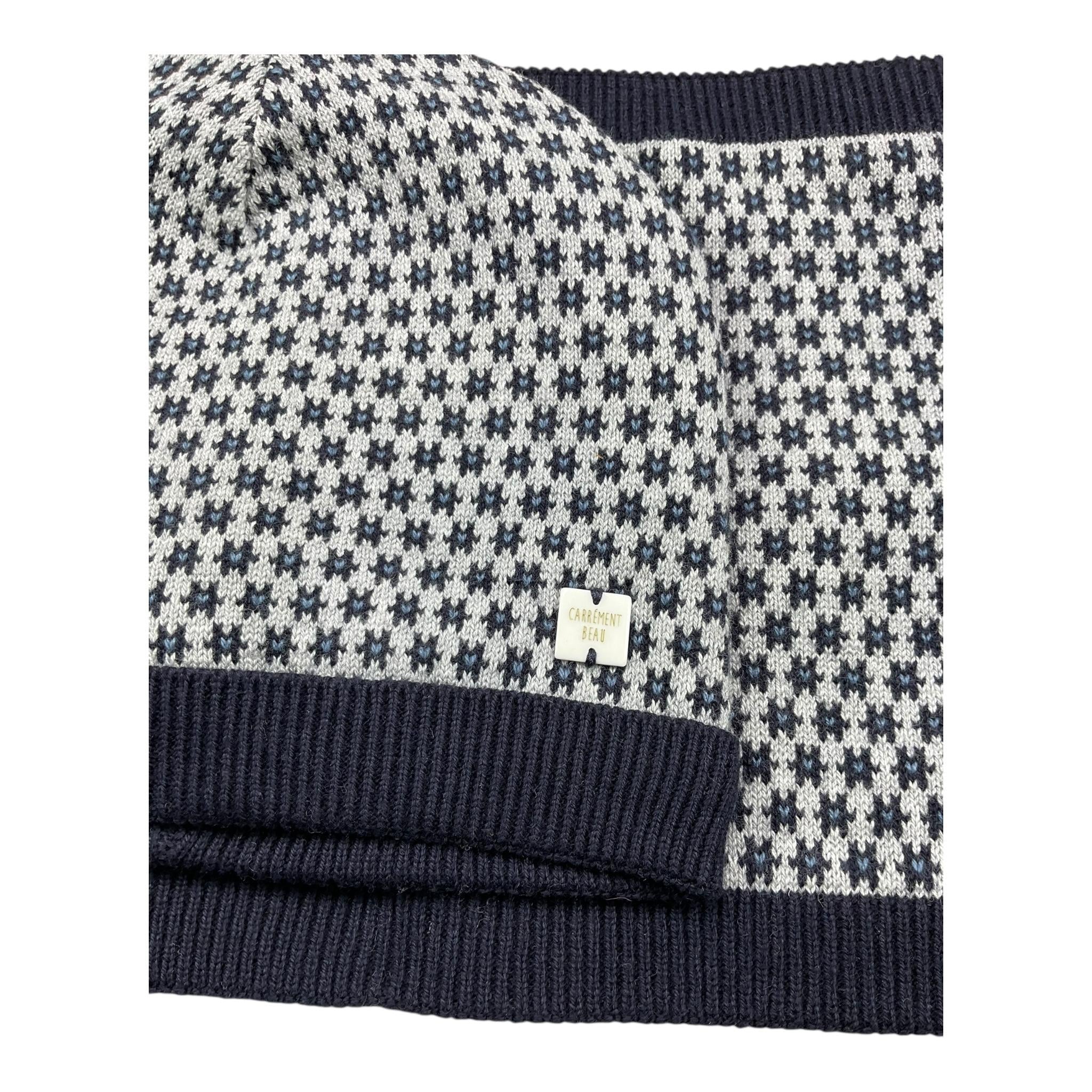 CARRE'MENT BEAU set scaldacollo cappello stampa fantasia Blu per Bambino Y08085 BLU CARRE'MENT BEAU 