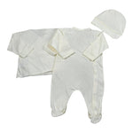 Babyvip Completo 3 Pezzi Tutina-Camicia Della Fortuna-Cappello per Neonato T72644 BEIGE BABYVIP 